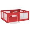 Parque Para Bebés Con 2 Puertas Tela Oxford Rojo Vidaxl