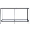 Mesa Consola Transparente Vidrio Templado 140x35x75,5 Cm Vidaxl