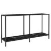 Mesa De Consola Vidrio Templado Negro 140x35x75,5 Cm Vidaxl