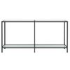 Mesa Consola Vidrio Templado Blanco 160x35x75,5 Cm Vidaxl