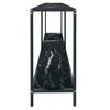 Mesa Consola Vidrio Templado Negro 160x35x75,5 Cm Vidaxl