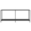 Mesa De Consola Vidrio Templado Negro 180x35x75,5 Cm Vidaxl