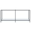 Mesa De Consola Vidrio Templado Blanco 180x35x75,5 Cm Vidaxl