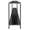 Mesa Consola Vidrio Templado Negro 200x35x75,5 Cm Vidaxl