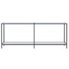 Mesa Consola Vidrio Templado Blanco 200x35x75,5 Cm Vidaxl