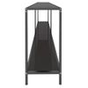 Mesa Consola Vidrio Templado Negro 220x35x75,5 Cm Vidaxl