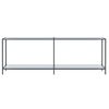 Mesa Consola Vidrio Templado Blanco 220x35x75,5 Cm Vidaxl