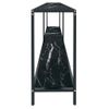 Mesa Consola Vidrio Templado Negro 220x35x75,5 Cm Vidaxl