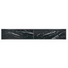 Mesa Consola Vidrio Templado Negro 220x35x75,5 Cm Vidaxl