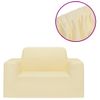 Funda Elástica Para Sillón Poliéster Jersey Crema Vidaxl