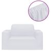 Funda Elástica Para Sillón Poliéster Jersey Blanca Vidaxl