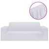 Funda Elástica Para Sillón De 2 Plazas Poliéster Jersey Blanca Vidaxl