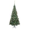 Árbol De Navidad Artificial Con Luces Y Bolas Verde 240 Cm Vidaxl