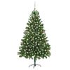 Árbol De Navidad Preiluminado Con Luces Y Bolas Verde 210 Cm Vidaxl