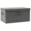 Maison Exclusive Cajas de almacenaje 2 unidades tela gris antracita  50x30x25 cm