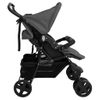 Carrito Para Gemelos De Acero Gris Oscuro Vidaxl