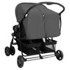 Carrito Para Gemelos De Acero Gris Oscuro Vidaxl