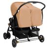 Carrito Para Gemelos De Acero Gris Taupé Vidaxl