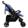 Carrito Para Gemelos De Acero Azul Marino Vidaxl