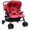 Carrito Para Gemelos De Acero Rojo Vidaxl