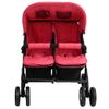 Carrito Para Gemelos De Acero Rojo Vidaxl