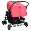 Carrito Para Gemelos De Acero Rojo Vidaxl