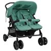 Carrito Para Gemelos De Acero Verde Vidaxl