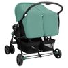 Carrito Para Gemelos De Acero Verde Vidaxl