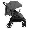 Carrito Para Gemelos De Acero Gris Oscuro Y Negro Vidaxl