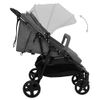 Carrito Para Gemelos De Acero Gris Oscuro Y Negro Vidaxl