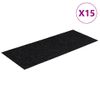 Alfombrilla Autoadhesiva Escalera 15 Uds Negro 60x25 Cm Vidaxl