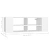 Mueble De Pared Para Tv Madera Contrachapada Blanco 102x35x35cm Vidaxl