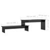 Mueble Para Tv Madera Contrachapada Negro Brillante 180x30x43cm Vidaxl