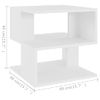 Mesa Auxiliar De Madera Contrachapada Blanco 40x40x40 Cm Vidaxl