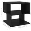 Mesa Auxiliar De Madera Contrachapada Negro 40x40x40 Cm Vidaxl