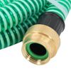 Manguera De Succión Con Conectores De Latón Pvc Verde 29 Mm 7 M Vidaxl