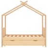 Estructura Cama Infantil Con Cajón Madera Pino Maciza 80x160 Cm Vidaxl