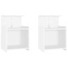 Mesitas De Noche 2 Uds Madera Contrachapada Blanco 40x35x60 Cm Vidaxl