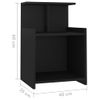 Mesitas De Noche 2 Uds Madera Contrachapada Negro 40x35x60 Cm Vidaxl