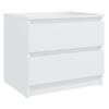 Mesitas De Noche 2 Uds Madera Contrachapada Blanco 50x39x43,5cm Vidaxl