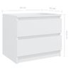 Mesitas De Noche 2 Uds Madera Contrachapada Blanco 50x39x43,5cm Vidaxl