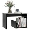 Mesa Auxiliar De Madera Contrachapada Negro 59x36x38 Cm Vidaxl