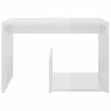 Mesa Auxiliar De Madera Contrachapada Blanco Brillo 59x36x38 Cm Vidaxl