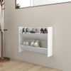 Zapatero De Pared Madera Contrachapada Blanco 80x18x60 Cm Vidaxl