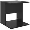 Mesa Auxiliar Madera Contrachapada Negro Brillante 45x45x48 Cm Vidaxl