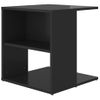 Mesa Auxiliar Madera Contrachapada Negro Brillante 45x45x48 Cm Vidaxl