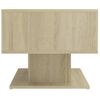 Mesa De Centro Madera Contrachapada Color Roble 103,5x50x44,5cm Vidaxl