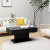 Mesa De Centro Madera Contrachapada Negro 96x50x45 Cm Vidaxl