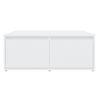 Mesa De Centro Madera Contrachapada Blanco 80x80x31 Cm Vidaxl