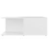 Mesa De Centro Madera Contrachapada Blanco 80x80x31 Cm Vidaxl